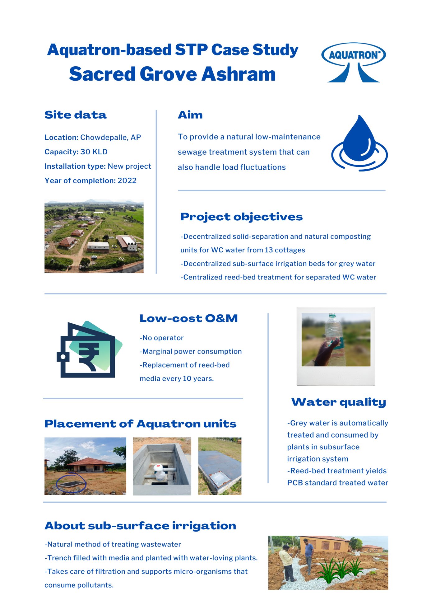 Aquatron STP case study: Sacred Grove Ashram, Andhra Pradesh