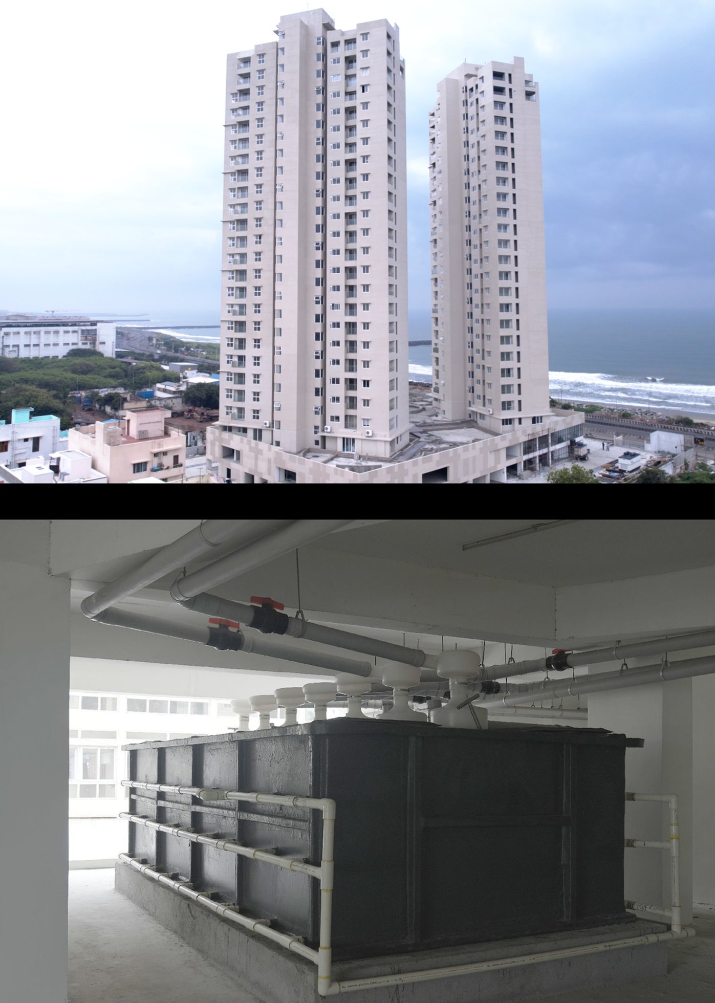 Building with an Aquatron STP installation and the plant room
