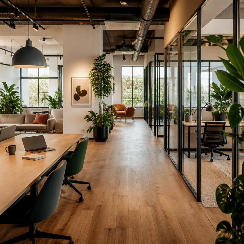 WeWork BlueOne Square co-working lobby in Gurgaon with a 50 KLD Aquatron STP